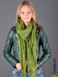 Maxi šátek Zebra - Zelená